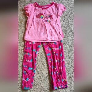 Jumping Beans Pink Pajama Set with Colorful Print